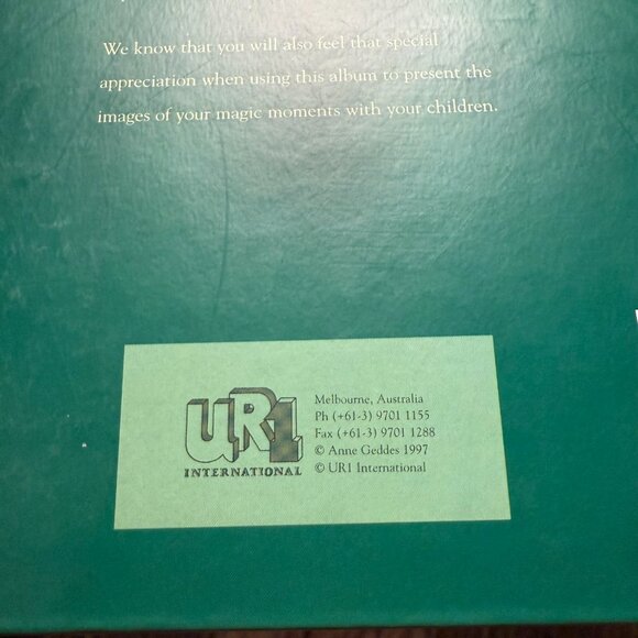 Vintage 1997 Anne Geddes Photograph Album 36 Photo 24 Page Book Babies Hardcover - Picture 3 of 8